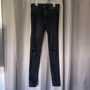 Hollister Black Denim Extra-High Waisted Skinny Jeans